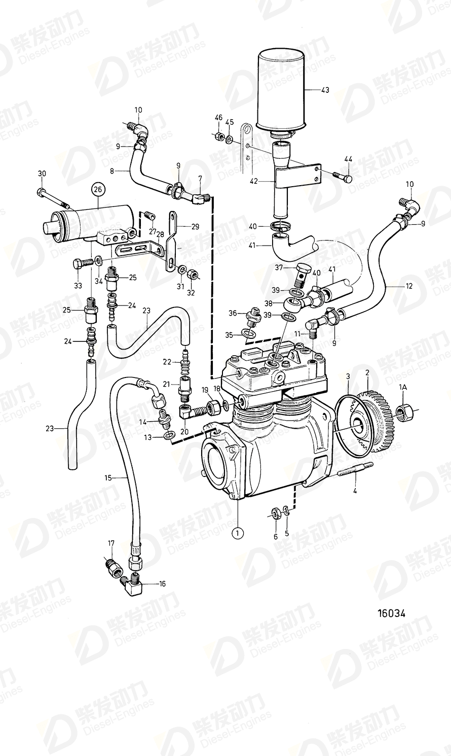 VOLVO Elbow nipple 966434 Drawing